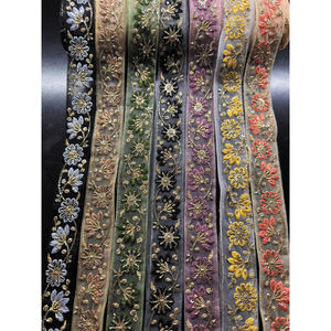 Tela nupcial al por mayor de la marca Honey Lace, bordada con lentejuelas y patrón floral, estilo moderno, tradicional, elegante y de negocios. - Product Image 2