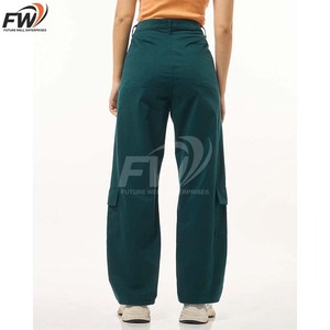 LEDUO High Street Pantalon cargo 100% Coton, taille mi-haute, imperméable, antistatique, coupe ample, cinq poches, devant plissé, braguette zippée, service OEM - Product Image 5