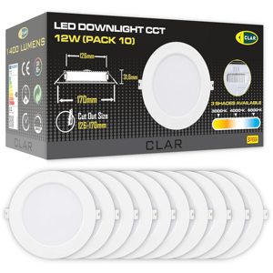 Faretto LED da Incasso 12W per Soffitto, Spotlight LED da Interno con Driver Incluso e CCT Selezionabile 3000K 4000K 6500K - Product Image 1