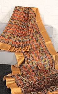HERMOSA VISCOSA KHAADI YUTE SUAVE SEDA SAREES - Product Image 5