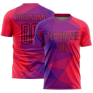 Camisetas de Fútbol Personalizadas para Clubes Deportivos, Unisex para Adultos, 100% Poliéster, Transpirables, de Secado Rápido, Impresión por Sublimación, Nombre del Equipo Personalizado - Product Image 1