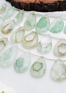 Cuentas de Cuarzo Fantasma Facetadas en Forma de Gota, 8 Pulgadas, Naturales, para la Elaboración de Joyería Fina, Piedras Preciosas - Product Image 4