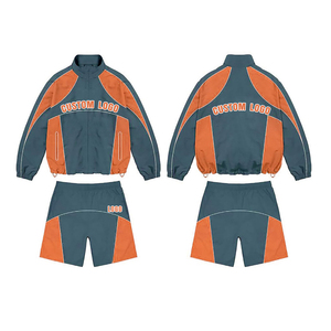 Chándales cortavientos de nuevo diseño 2025 para entrenamiento de hombres, conjuntos de chaqueta de chándal y pantalón cortavientos de dos piezas Premium - Product Image 4