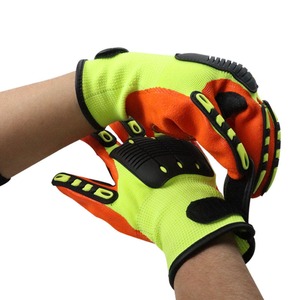 Paume industrielle protéger les gants de sécurité en cuir anti-vibration rembourré gants résistant aux chocs gants de travail pour la construction - Product Image 2