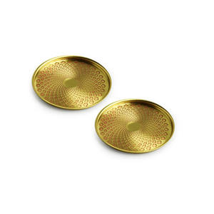 Sous-verre en métal de la meilleure qualité avec finition lisse idéal pour protéger les tables en verre des anneaux d'eau et des marques de chaleur quotidiennes - Product Image 2