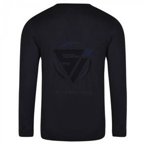 เสื้อสเวตเตอร์ฮิปฮอปแบบสวมหัว คอวี ผ้าฝ้ายแท้ 100% สำหรับฤดูใบไม้ผลิ ผลิตตามแบบ OEM  บุขนด้านใน ดีไซน์เรียบง่าย - Product Image 5