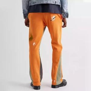 2024 hiver automne hommes pantalons de survêtement de haute qualité décontracté évasé empilé survêtement pantalon avec taille moyenne cordon de serrage et toile tissu - Product Image 6
