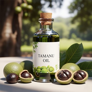 Fabricante de aceite Tamanu, aceite de semilla de Calophyllum Inophyllum prensado en frío al por mayor para formulación cosmética Natural - Product Image 4