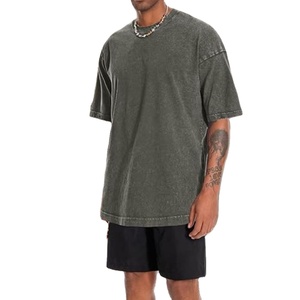 T-shirt pour hommes en coton uni en gros T-shirt décontracté d'été avec impression de logo personnalisé de style streetwear surdimensionné 2025 - Product Image 3