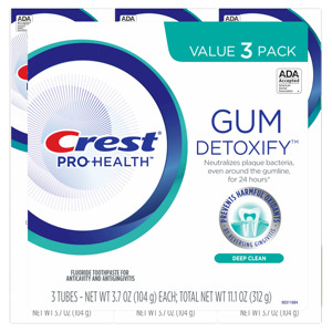 <strong>Crest</strong> Pro-Health <strong>Gum</strong> <strong>Detoxify</strong> Toothpaste, Deep Clean, 3.7 Oz, 3 Pack