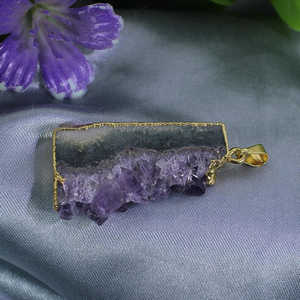 AAA Grade 8 mm bleu améthyste Druzy Quartz pendentif poli pierre précieuse en vrac dans diverses formes-ovale fleur puces Tumble - Product Image 5