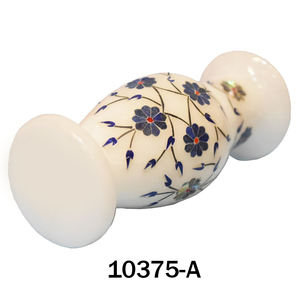 Vase à fleur en pierre de collection vintage Vase à fleur en marbre poli à la main fantaisie et Pot de fleur décoratif de jardin Vase en marbre - Product Image 6