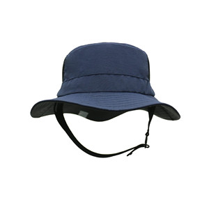 Sombrero liso de ala grande de calidad plegable barato, sombreros de cubo personalizados de algodón con cuerda - Product Image 2