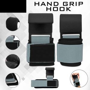 Sangles de poignet réglables antidérapantes pour fitness – Sangles de soutien pour poignets, crochets de levage de poids, haltérophilie, powerlifting - Product Image 2