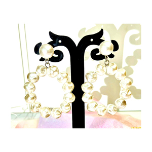 Nuevos pendientes de perlas de diamantes chapados en oro, estilo geométrico bonito para fiestas de bodas, festivales, precio del fabricante, ¡Compre Ahora! - Product Image 3