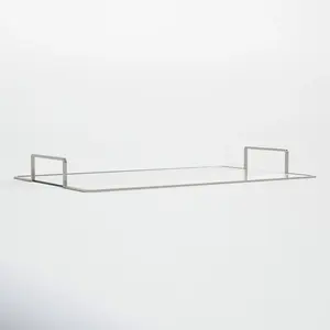 Bandeja de Metal Hecha a Mano de Diseño para Accesorios del Hogar, Bandeja de Metal Premium Hecha a Mano con Revestimiento de Terciopelo y Espejo, Zahid Exports - Product Image 6