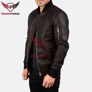 แจ็คเก็ตบอมเบอร์หนังพรีเมี่ยมของผู้ชายปรับแต่งได้, เสื้อแจ็คเก็ตทรงสลิมฟิตมีฮู้ดกันน้ำกันลมสำหรับฤดูหนาว - Product Image 3