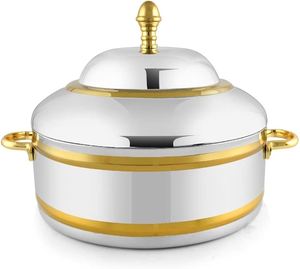 Metal Casserole With Gold Color <b>Stand</b> Hot Case Handmade Luxury Warm Casserole Party Home Hotel Restaurant logo Accept, Western - Product Image 2