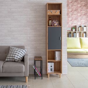 Estantería alta de 5 niveles de nuevo diseño con estantería de almacenamiento de exhibición de 1 puerta - Product Image 3