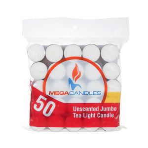 CGA105-W - 1.5 x 1 Jumbo <b>Tea</b> <b>Light</b> Candle - White - Product Image 1
