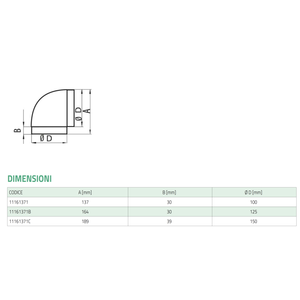 Tecnosystemi - Courbe à 90 degrés en PVC pour systèmes CVC, pièce pour aspiration et ventilation - Product Image 3