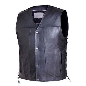 Gilet en cuir de qualité supérieure, 100% cuir, prix raisonnable, vêtements pour hommes, gilet en cuir - Product Image 1