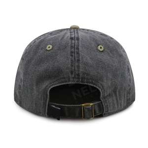 Qualité supérieure Logo personnalisé Baseball Chapeaux Denim Jean Snapback Camionneur Respirant Haute Couture Vintage Lavé Gris Toile Velours - Product Image 4