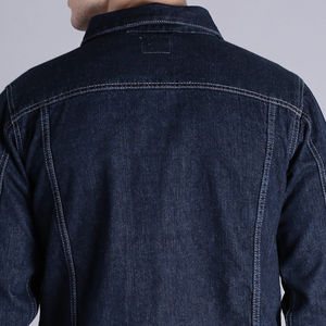 Chaquetas Vaqueras Desgarradas de Color Sólido Transpirables de Alta Calidad de la Industria Fazn, Chaquetas Vaqueras Cortas Informales para Hombre - Product Image 6