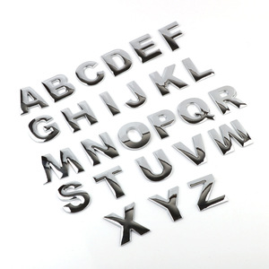 Pegatinas 3D de Metal con Letras para Coche, Emblema de Números y Alfabeto DIY para Decoración de Carrocería Trasera - Product Image 2