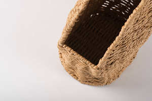 Panier en coquillages vintage tissé à la main, boîtes de rangement et organisateurs en corde de papier naturelle - Product Image 2