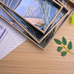 ชุดถาดเสิร์ฟลายลึกลับยามเที่ยงคืน 3 ชิ้น ชุดภาชนะบนโต๊ะอาหารทันสมัยสำหรับบ้านและโรงแรม ราคาสุดคุ้ม - Product Image 2