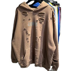 เสื้อมีฮู้ดผ้าคอตตอนสำหรับผู้ชายโอเวอร์ไซส์ผ้าคอตตอนปักโลโก้แบบกำหนดเอง100% - Product Image 6