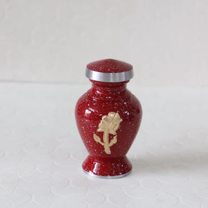 Urna de recuerdo de cremación de aluminio rojo de calidad Superior, almacenamiento de decoración del hogar de estilo americano para cenizas humanas, Memorial de bebé, venta al por mayor - Product Image 6