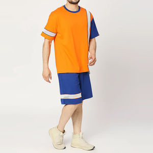 Ensemble de vêtements de sport décontractés deux pièces pour hommes T-shirt et short imprimés pour l'entraînement d'été, la course et le fitness Options OEM personnalisées - Product Image 3
