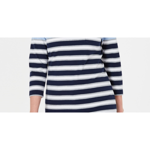 Top in maglia a righe con tasche Serena da donna di Karen Scott, blu - Disponibile nelle taglie Petite e Medium - Product Image 3