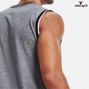 Popular diseño transpirable cómodo hombres camiseta sin mangas al por mayor precio bajo ropa de fitness gimnasio correr hombres camiseta sin mangas - Product Image 6