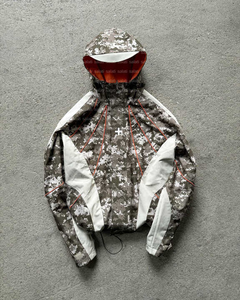 แจ็กเก็ตมีฮู้ดสำหรับผู้ชายเสื้อแจ็กเก็ตมีซิปเย็บปะติดโพลีเอสเตอร์ลายพรางเสื้อกันลม - Product Image 3