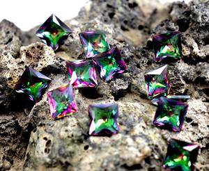 Earthmined Alexandrite Gemstone 2Pc(s)- 30Pc(s) Lote 9mm Princess Cut Faceted Alexandrite Stone Natural Alexandrite Pendiente Tamaño - Product Image 4