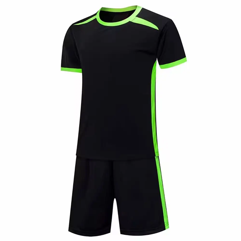 Nueva venta al por mayor 2024 promociones Durable Jersey Set fútbol uniforme deporte 2 piezas ropa deportiva precio de fábrica ropa de fútbol