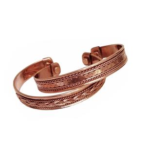 Simplistic Design <b>Copper</b> Cuff Open <b>Bangles</b> for Unisex Exclusive Artificial Jewelry for Birthday and Valentine Gift - Product Image 3
