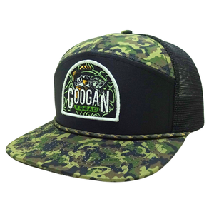 Haute qualité 7 panneau vert noir Camouflage camionneur chapeau personnalisé tissé Patch bord corde sur bord simple boutonnage boucle en gros - Product Image 2