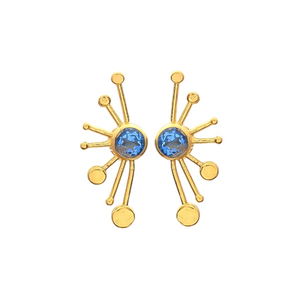 Pendientes de plata de ley 925 con gema de tanzanita, novedad - Product Image 1