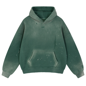 Sudadera con Capucha para Hombre, 100% Algodón, Ecológica, Lavada a la Piedra, Estampado Digital, Color Sólido, Ropa Deportiva Informal - Product Image 1