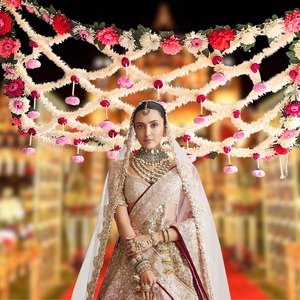 Toldo nupcial colorido gran flor Chadar para entrada de novia indio/paquistaní Punjabi nupcial Floral entrada boda Shaadi Decoración - Product Image 3