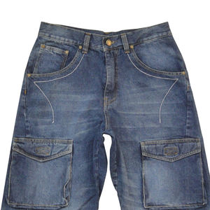 Wholesale Cool Streetwear Denim Pants <b>Baggy</b> Fit Distressed <b>Jeans</b> Men <b>Women</b> High Quality Raw Denim Custom Logo Trend 2026 - Product Image 3