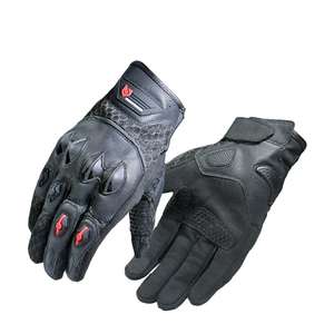 Gants de moto en cuir pour course, à doigts entiers, respirants, compatibles écran tactile, protection des mains pour le cyclisme et le motocross - Product Image 1