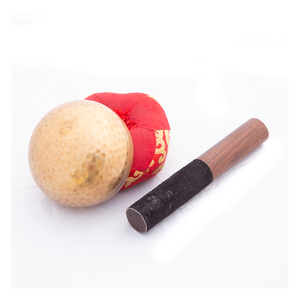 Cuenco tibetano de estilo antiguo de venta superior latón martillado a mano utilizado para la curación de Chakras viene con almohada de seda de mazo de madera - Product Image 5