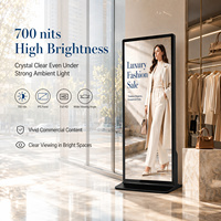 Pantalla Digital Publicitaria para Exteriores ZDHQ, Kiosco de Pie con Pantalla Completa, LCD de Alto Brillo para Centros Comerciales y Tiendas Minoristas