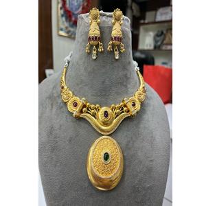 Collar de diseñador de oro antiguo, collar tradicional, collar de moda para mujeres y niñas para compromiso de boda - Product Image 1