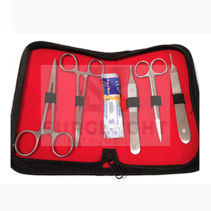 Kit/juego de herramientas de sutura de entrenamiento de 10 Uds. Con mango de bisturí y cuchillas Kit de sutura de práctica para estudiantes de medicina por instrumento Surgiright - Product Image 1